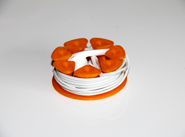 Cable circle headphones in White Natural Versatile Plastic