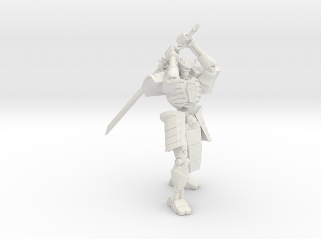 Robot Skeleton Samurai 03 in White Premium Versatile Plastic