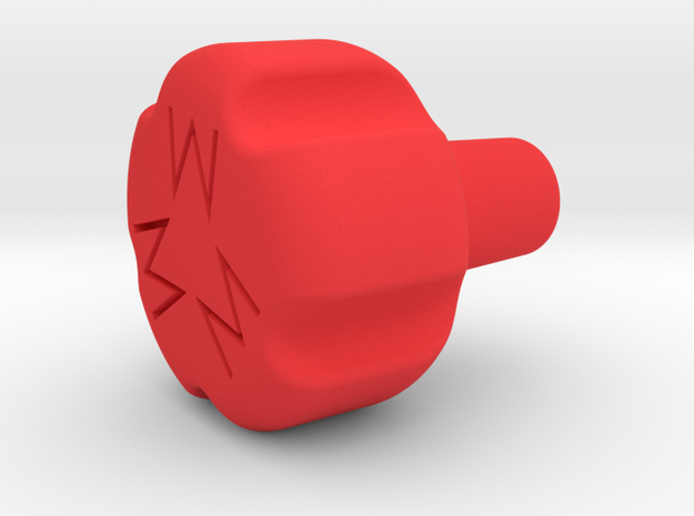 1.45" 1/4-28 MIXTURE KNOB in Red Processed Versatile Plastic
