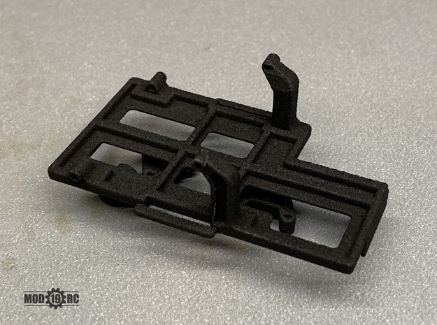SCX24 Low CG Battery Tray + Shock Towers in Black Natural Versatile Plastic
