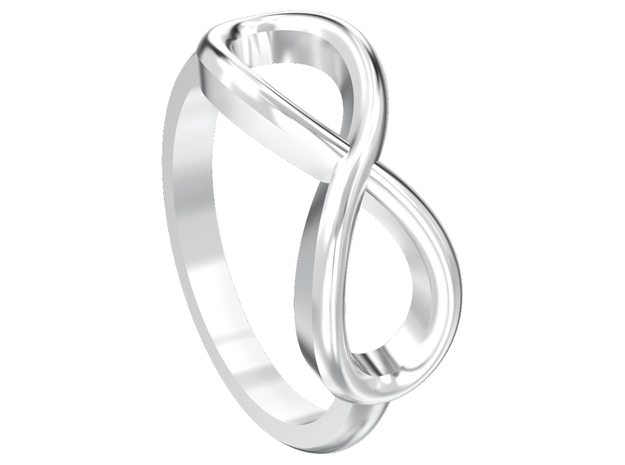 Simple infinity ring  in Polished Silver
