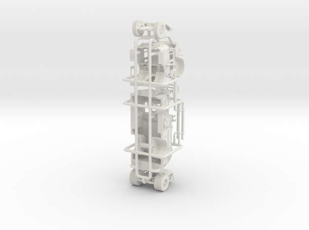 1/87 Crown Engine with High Side Compartment in White Natural Versatile Plastic