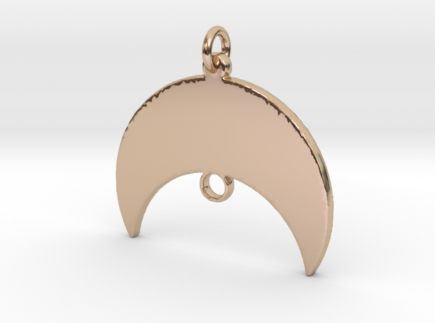 Starship Pendant - Keychain in 14k Rose Gold Plated Brass