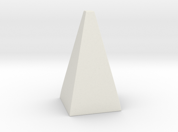 Cosplay Spike - Pyramid (hollow) in White Natural Versatile Plastic: Extra Small