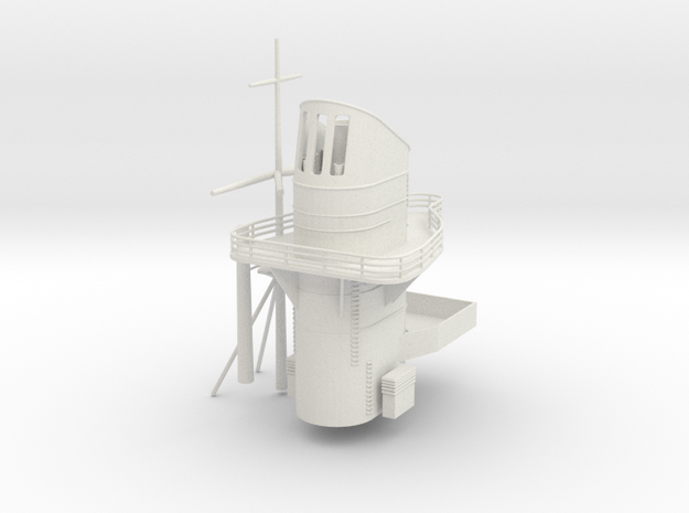 1/128 DKM Admiral Scheer Funnel w. Mast in White Natural Versatile Plastic