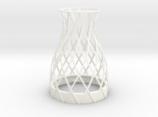 Vase Topper for Bonne Maman Jar in White Processed Versatile Plastic