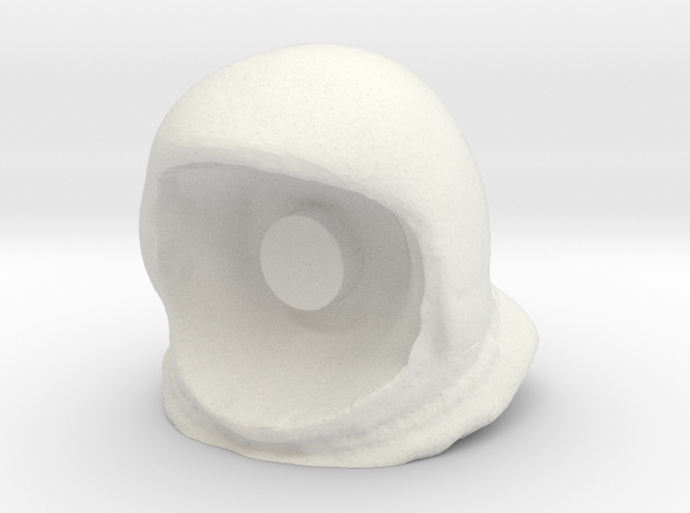 Helmet for fitting custom face in White Natural Versatile Plastic