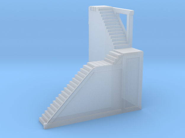 Glacier Town (Right Side) Stairs in Smooth Fine Detail Plastic