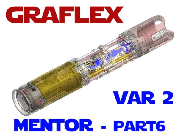 Graflex Mentor - Var2 Part06 - Crystal Generator in White Natural Versatile Plastic