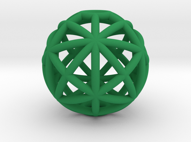 torus_pearl_type6_thin in Green Processed Versatile Plastic: Medium