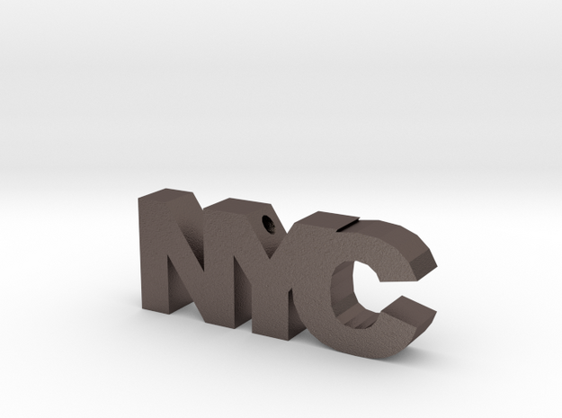 NYC in Polished Bronzed Silver Steel