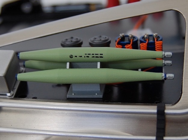 1:8 BTTF DeLorean green tubes in Clear Ultra Fine Detail Plastic