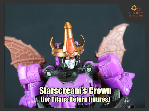 Transformers Starscream Crown [for TR figures] in White Natural Versatile Plastic