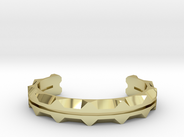 Caught up cuff in 18k Gold Plated Brass