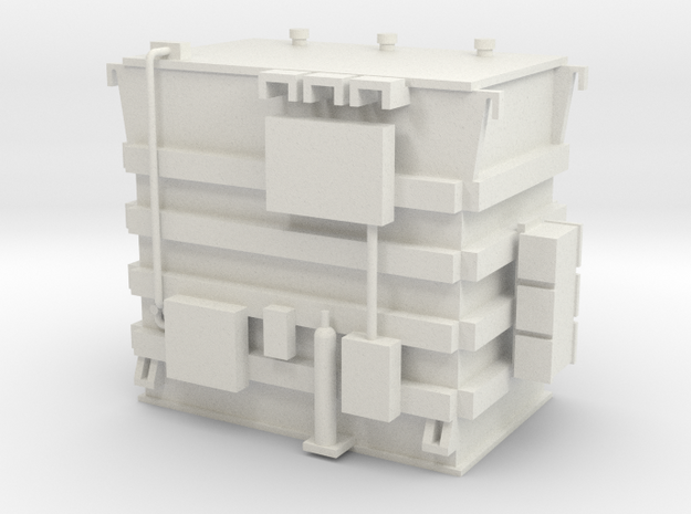 'HO Scale' - Transformer - 11' high in White Natural Versatile Plastic