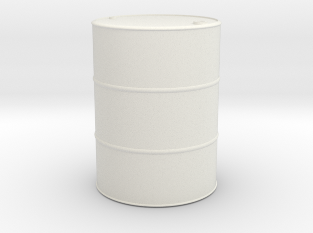 1/12 scale oil barrel. in White Natural Versatile Plastic
