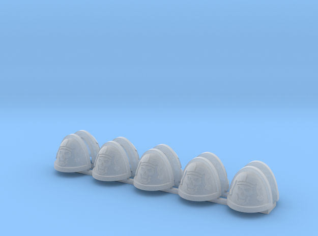 10 Imperial Jesters Shoulder pads in Smooth Fine Detail Plastic