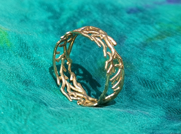 Ring - Rooted Collection in 14k Gold Plated Brass: 6.25 / 52.125