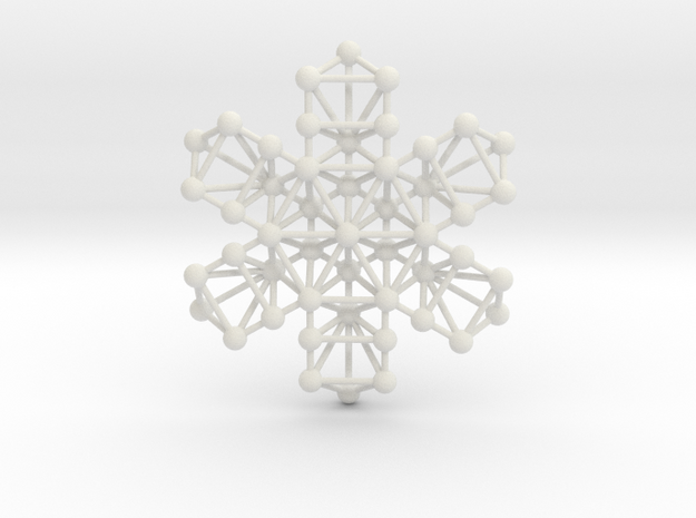 Snowflake of Life in White Natural Versatile Plastic