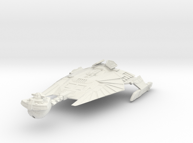 Klingon MarTil Class V  BattleCruiser in White Natural Versatile Plastic
