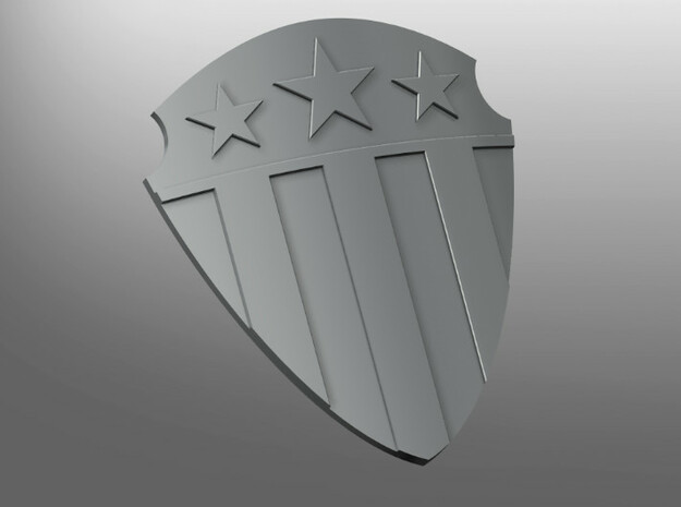 Avengis ptrn Energy Kite Shield (left hand) in Tan Fine Detail Plastic