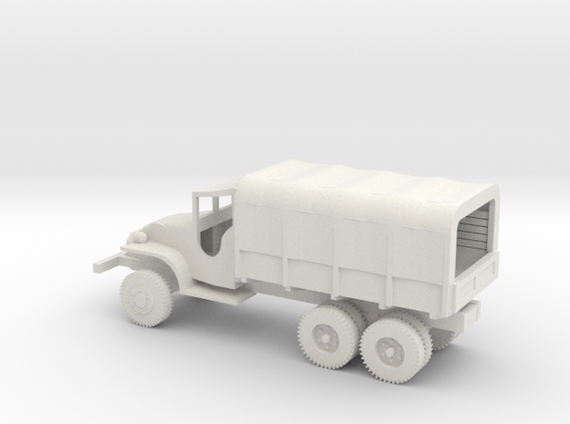 1/72 Scale  GMC CCKW 2.5 ton Truck with cover in White Natural Versatile Plastic