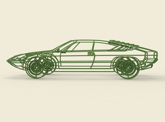 Lamborghini Urraco 1:24 in Green Processed Versatile Plastic