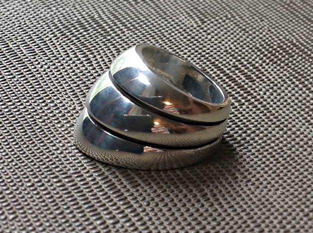 Armor Ring - Size 12 1/2 (21.79 mm) in Polished Silver