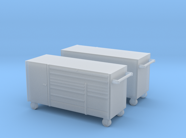 1/64th 7' mechanics tool chest cabinet box (2) in Smooth Fine Detail Plastic
