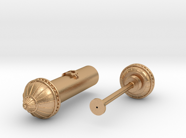 Scroll Holder for Bitcoin secret passphrase or QR in Natural Bronze