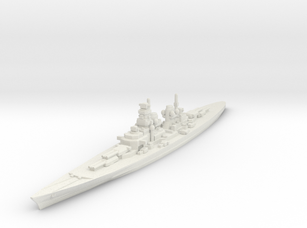H-39 Battleship 1/1800 in White Natural Versatile Plastic