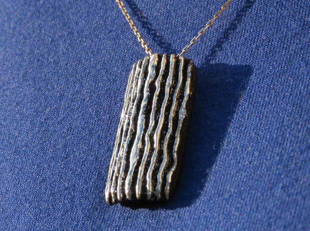 Groovy Bend pendant in Antique Silver