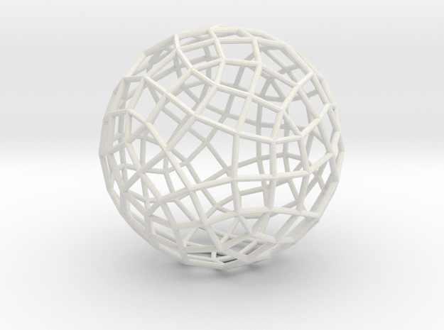 Generalized rhombicosidodecahedron in White Natural Versatile Plastic