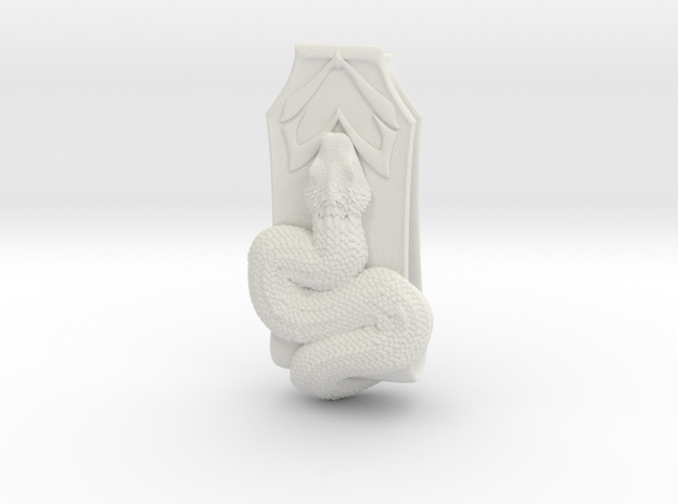 "The Protector" Rattle snake Cash clip in White Natural Versatile Plastic