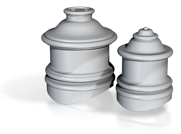 HO Scale Fluted Domes for Steam Locomotive