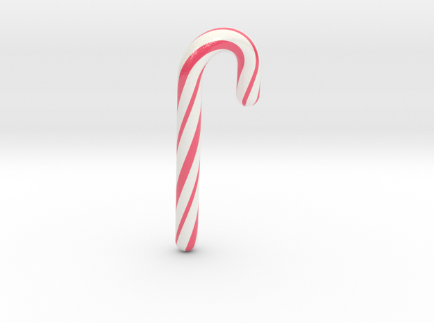 Candy cane lovely - Medium Large in Glossy Full Color Sandstone