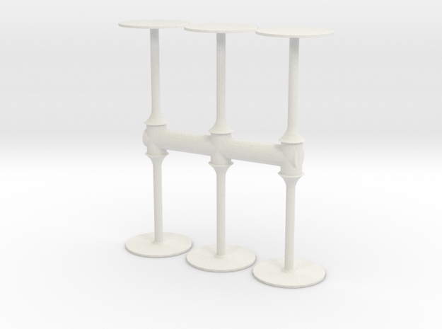 Bar Table (x6) 1/35 in White Natural Versatile Plastic