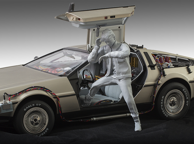 Driver Figure for 1/24 Scale DeLorean in Tan Fine Detail Plastic