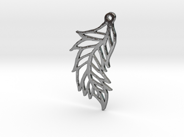 :Featherflight: Pendant in Polished Silver