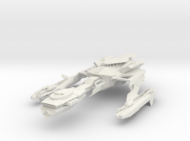 Klingon VoD'leh-class Carrier  4.4" long in White Natural Versatile Plastic