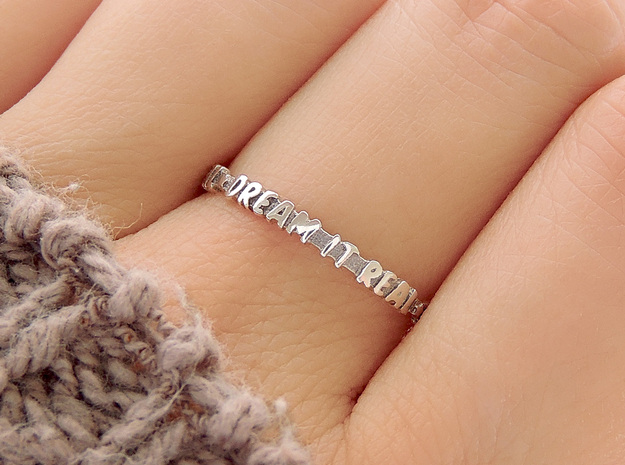 'Dream It Real' Ring (Multiple Sizes) in Polished Silver: 6 / 51.5