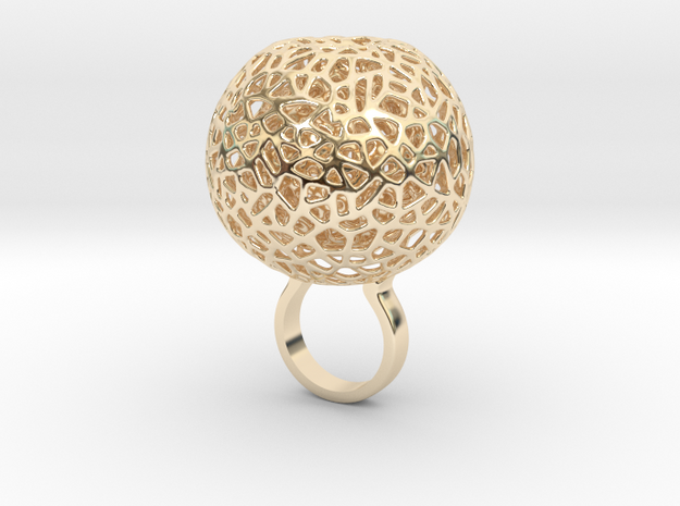135 ring in 14k Gold Plated Brass