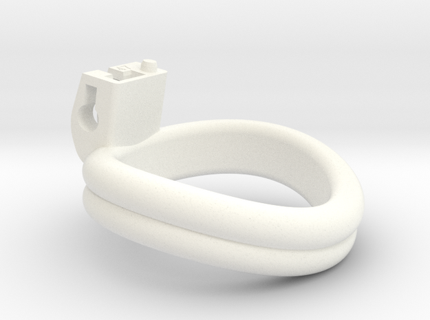 Cherry Keeper Ring - 47mm Double in White Processed Versatile Plastic