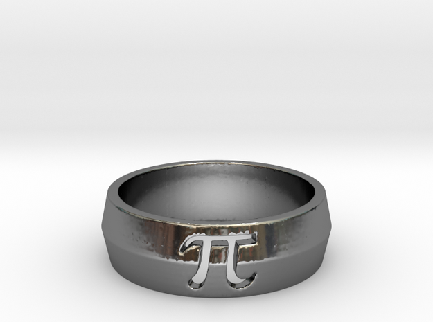 PI Ring Design Ring Size 10 in Fine Detail Polished Silver