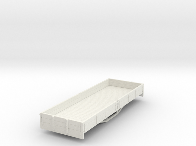 OO9 2 plank bogie dropside wagon (short) in White Natural Versatile Plastic