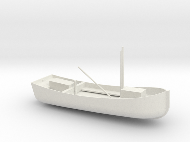 1/96 Scale 38 ft Buoy Boat in White Natural Versatile Plastic
