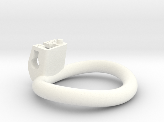 Cherry Keeper Ring - 45x40mm Wide Oval -5°(~42.5mm in White Processed Versatile Plastic