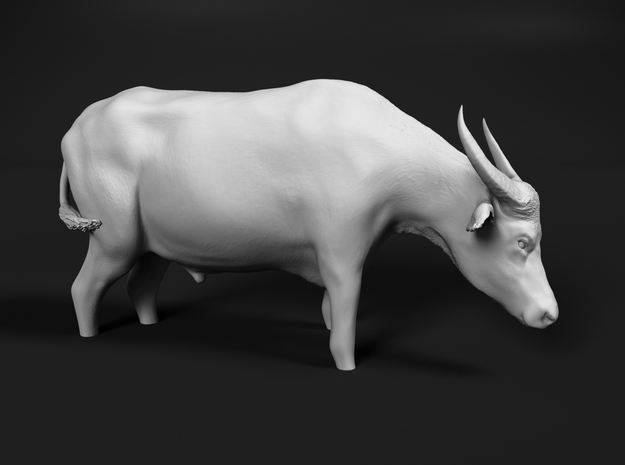 Domestic Asian Water Buffalo 1:18 Stands in Water in White Natural Versatile Plastic