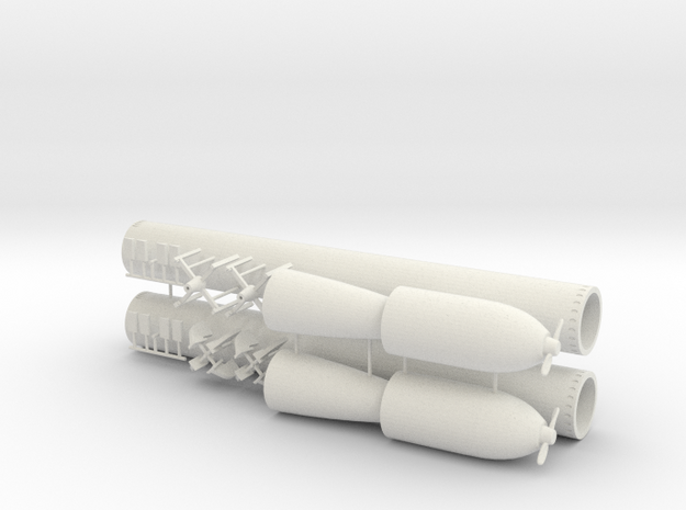 1/32 DKM G7 torpedo (21 in) KIT x2 v2 in White Natural Versatile Plastic