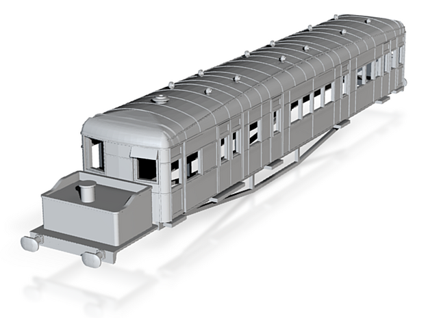 o-148fs-gsr-clayton-steam-railcar-scheme-A in Tan Fine Detail Plastic